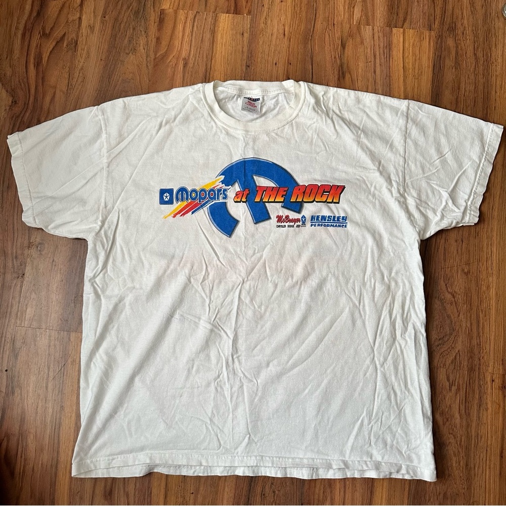 Mopar at the Rock T-Shirt size 2X Rockingham Dragway White